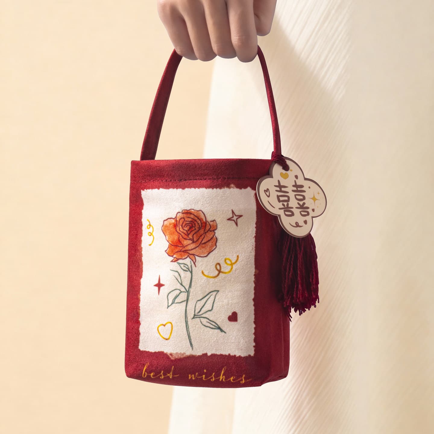 Wedding candy bag, high-end niche wedding special engagement souvenir empty box, engagement candy packaging cloth bag