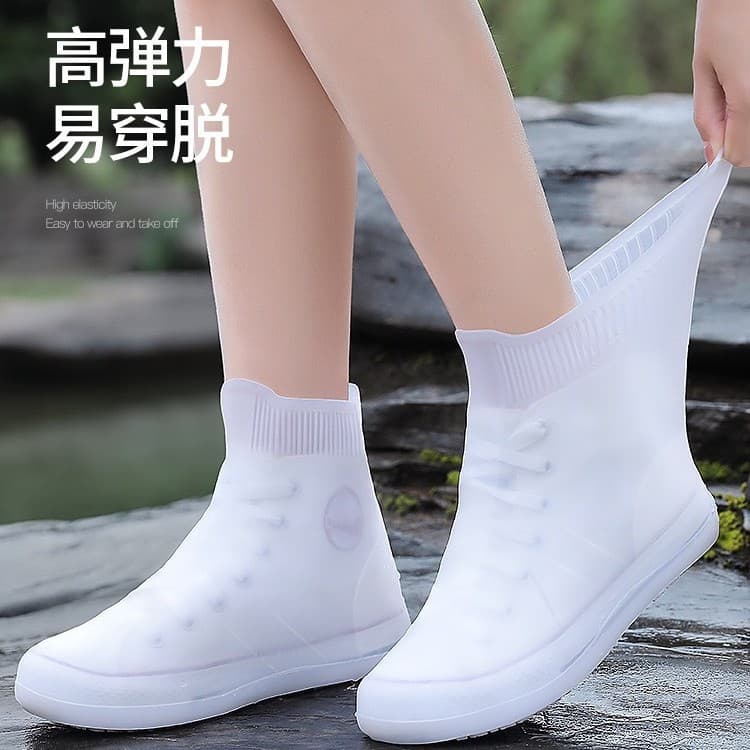 Rain Shoe Covers for Men and Women, Non-Slip Waterproof Silicone Rain Boots, Thickened Wear-Resistant, Adult and Child Rain Boots Wholesale