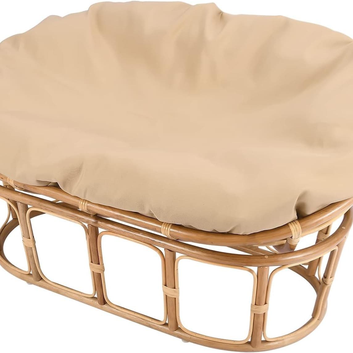 Double Papasan Chair Cushion Cover, Outdoor Replacement Sofa Cushion Cover with Zipper, Egg Chair Cushion Cover, Waterproof Fabric