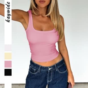 Diyun Europe/US Y2K Hot Girl Versatile Camisole Vest T-Shirt Women's Top 2026 Spring/Summer Amazon Independent Station