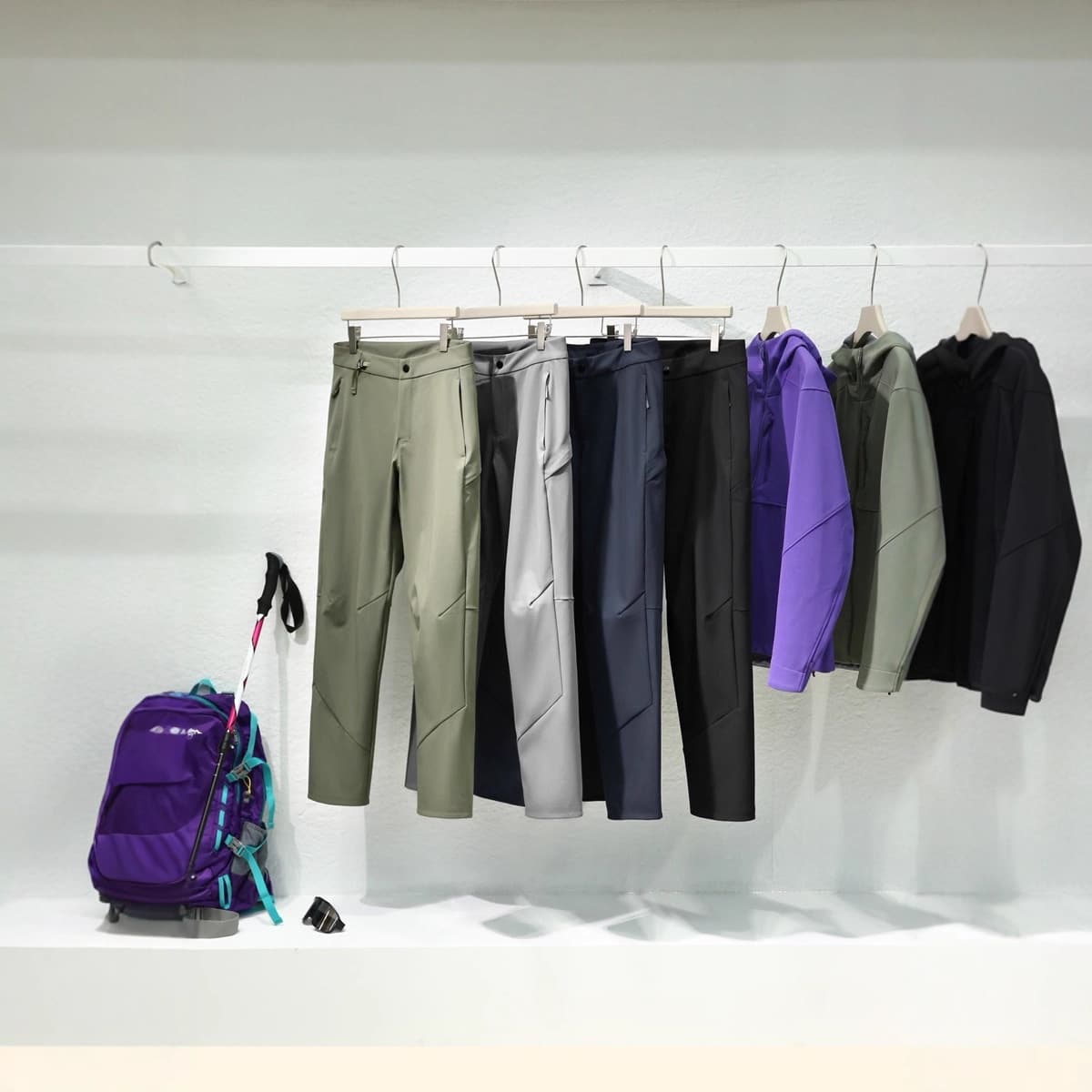 Self-Heating Warm Fleece! 3D Tailoring! Taped Seams Men's Autumn/Winter Outdoor Water-Resistant Functional Softshell Pants Casual Pants