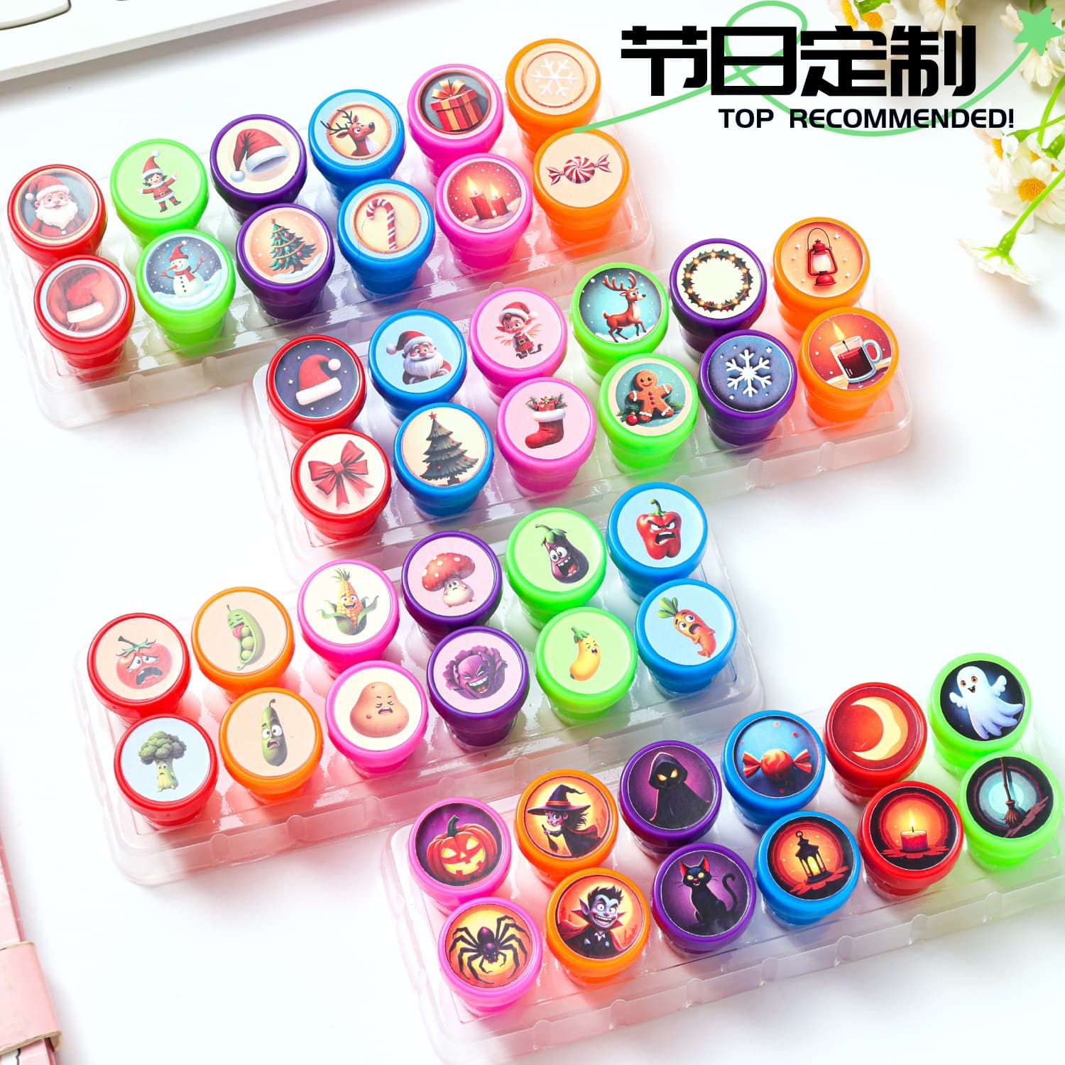 Christmas, Halloween and Various Holiday Element Stamps Fun Cartoon Children's Stamps