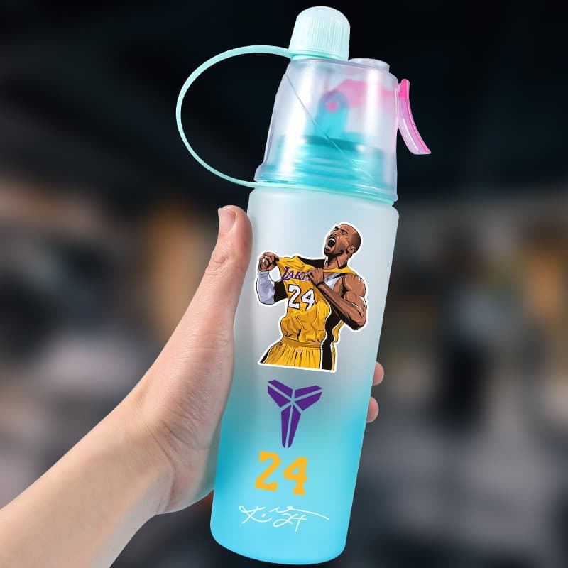 No. 24 Kobe Water Bottle Student Summer Basketball Sport Spray Design, Niche Portable Frosted Canteen