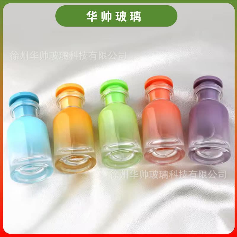 30ml Gradient Macaron Perfume Bottle Candy Colored Sub-Bottle 50ml Spray Neck Glass Perfume Vials for Fragrance And Essential Oils