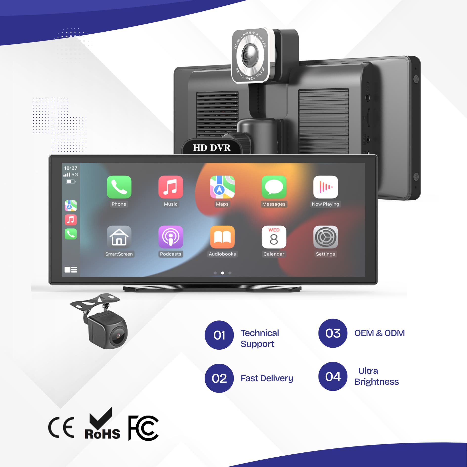 Portable Carplay Screen 10.26 Carplay & Android Auto In-Car Touchscreen