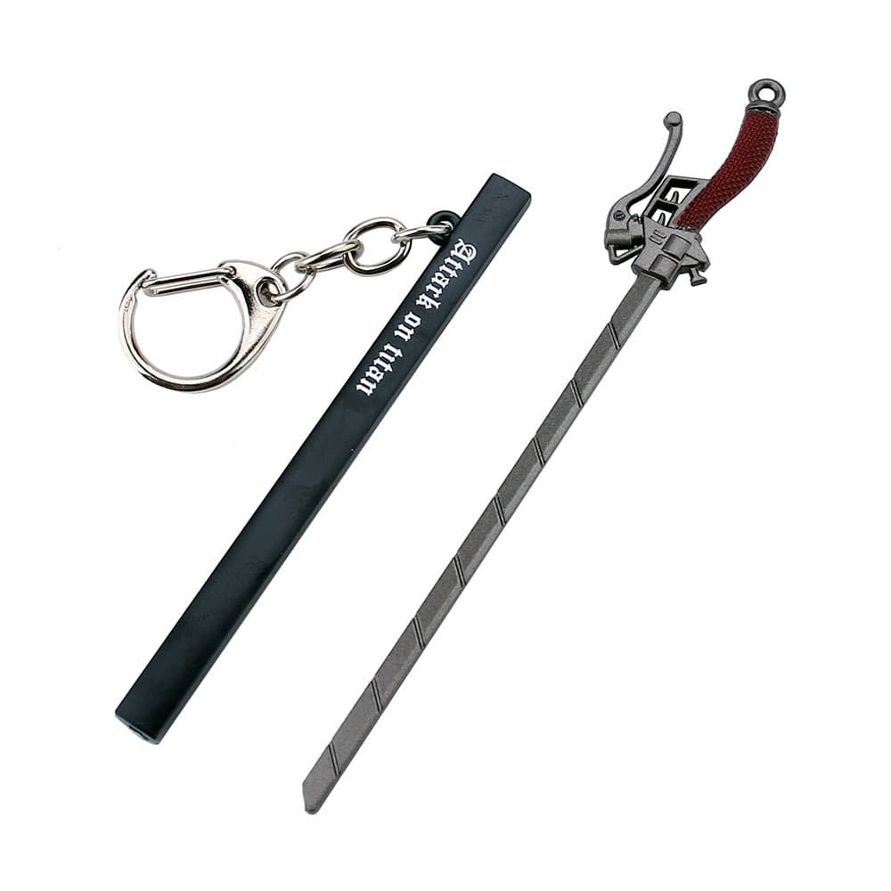 Anime Merchandise Attack on Titan Metal Scabbard Weapon Model Ornament Cos Pendant New Cross-border Keychain