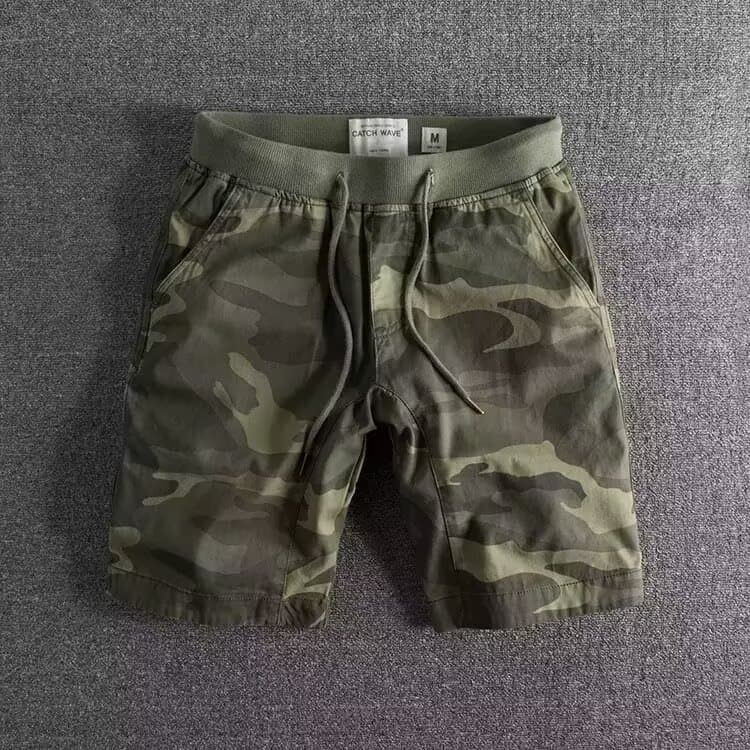 Factory direct sales summer men's multi-pocket cargo shorts straight loose loose knee-exposed quarter camouflage mid-pants casual pants