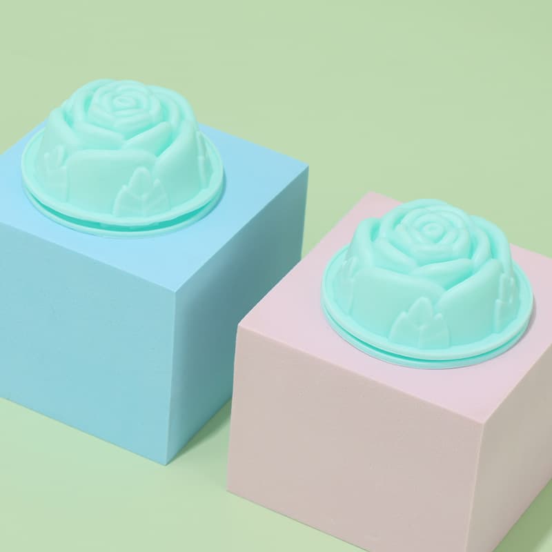 Cross-Border Silicone Cake Mold Rose Flower Tart Food-Grade Muffin Cup Handmade Soap Mold DIY Baking Mold