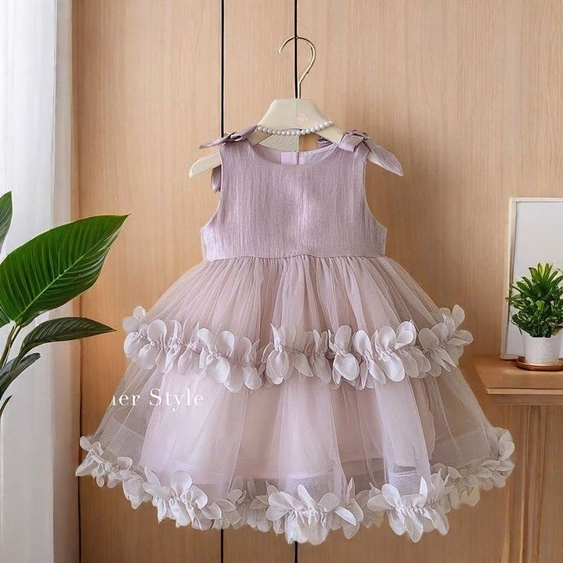 Girls' Summer Dress 2026 New Style Children's Elegant Birthday Party Dress Baby Princess Dress