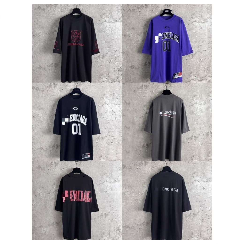 25Ss Cross-Border High-End Version Trendy Brand B's New Summer Jersey Number 01 Short-Sleeve T-Shirt, Loose and Versatile, Wholesale