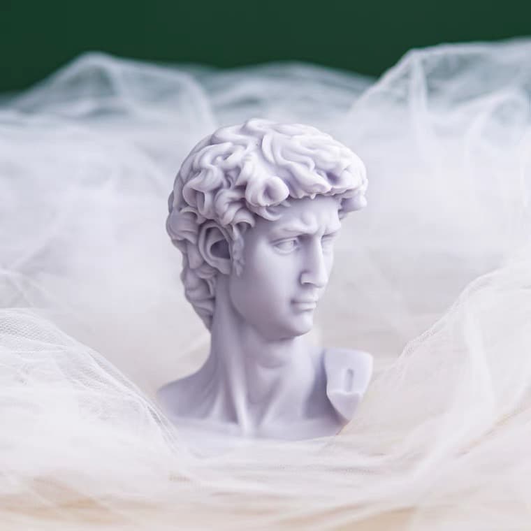 David Portrait Mold American Retro Sculpture Candle Model Gypsum Scented Candle Silicone Mold