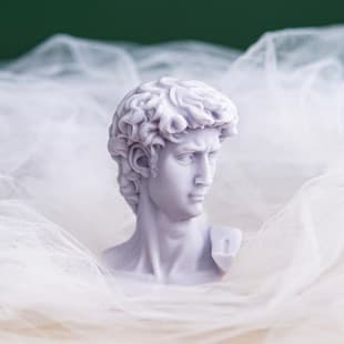 David Bust Mold, American Retro Sculpture Candle Mold, Plaster Scented Candle Silicone Mold