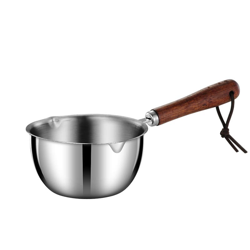 304 Stainless Steel Mini Oil Pouring Pot with Wooden Handle