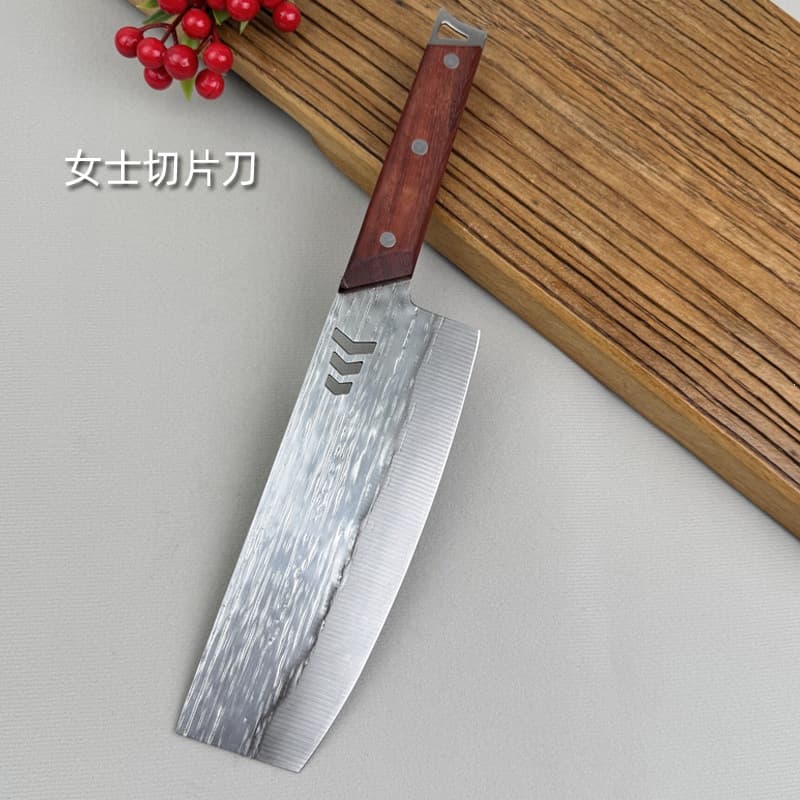 Hand-forged small slicing kitchen knife for household use for cutting meat and shredded vegetables, traditional women's knife for cutting meat and slicing, women's small kitchen knife