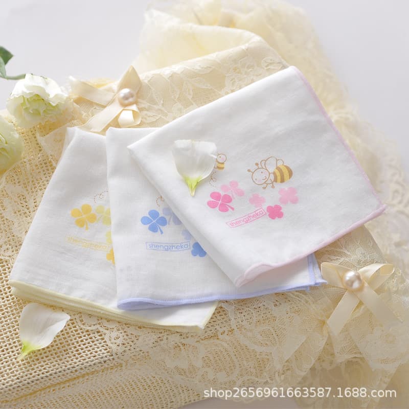 Pure Cotton Class A Gauze Bib Baby Face Towel Cotton Baby Square Towel Newborn Handkerchief Toddler Handkerchief
