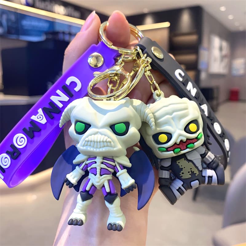 Monster keychain funny 3D three-dimensional silicone doll keychain pendant couple car bag pendant small gift