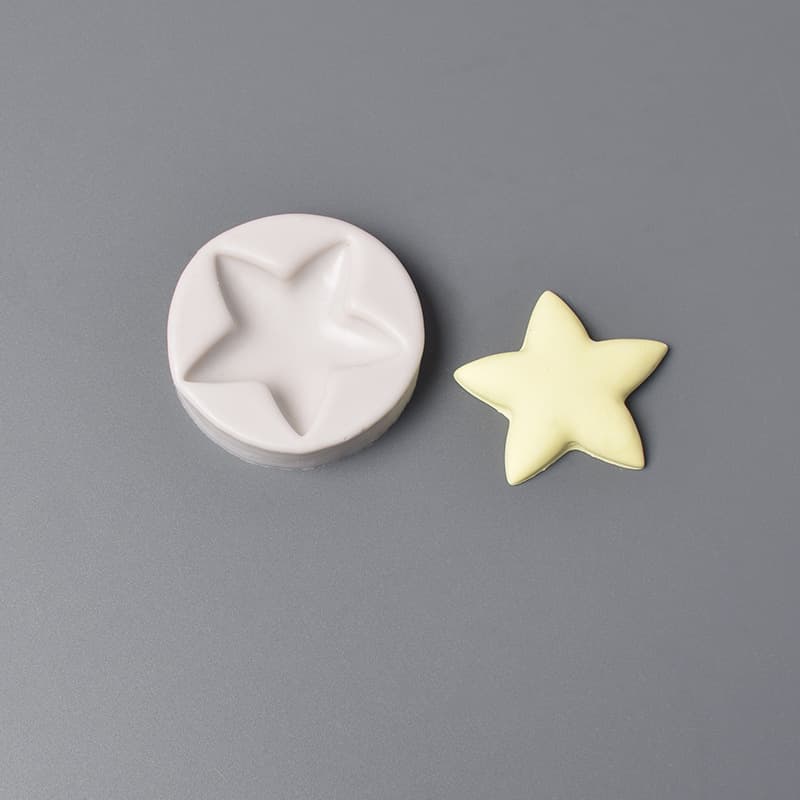 Love star donut chocolate silicone mold five-pointed star fondant cake decoration mold DIY clay egg