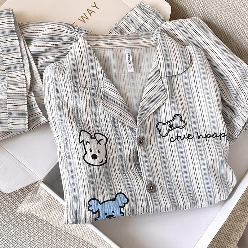 Children's Pajamas 2026 New Summer Style Cloud Cotton Boys' 3-Piece Set Thin Short Sleeve Sleepwear for Older Boys
