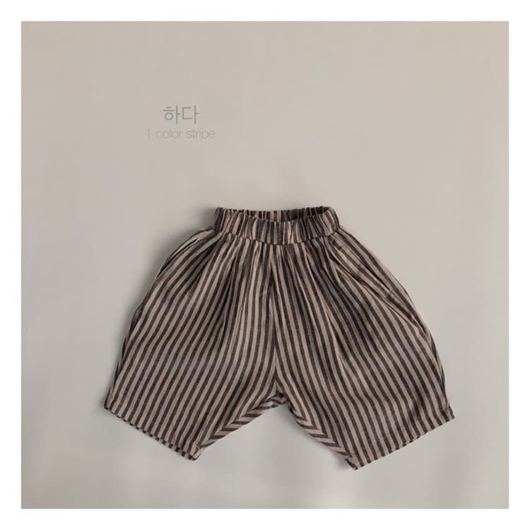 Lightweight Breathable Cotton Striped Children's Pants Summer Korean Style Loose Carrot Pants Boys Girls Casual Trousers