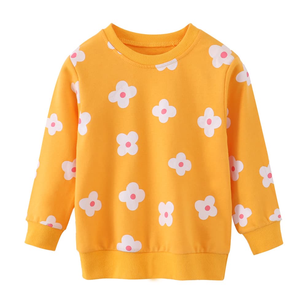 Girls' Sweatshirt Knitted Terry Cotton Long Sleeve Cartoon Sweatshirt New Autumn Style Boys' and Girls' Clothing European and American Style Brand Children's Wear