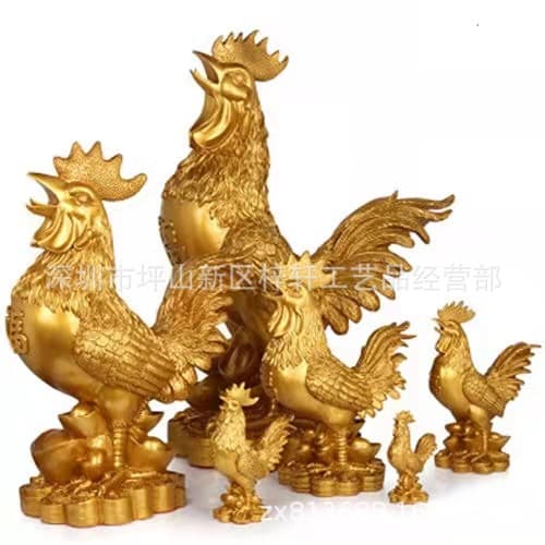Golden Rooster Ornaments Home Decor Zodiac Signs Decorative Items Office Culture Resin Crafts