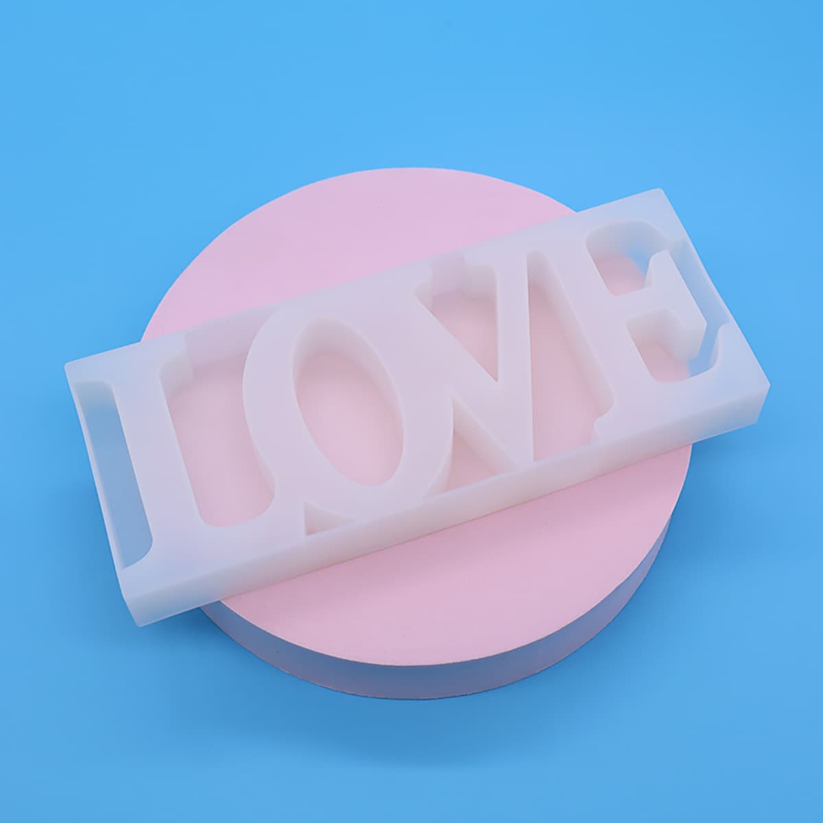 Baking utensils chocolate mold square letter silicone mold DIY inverted mold decoration crystal drop gel shape tool