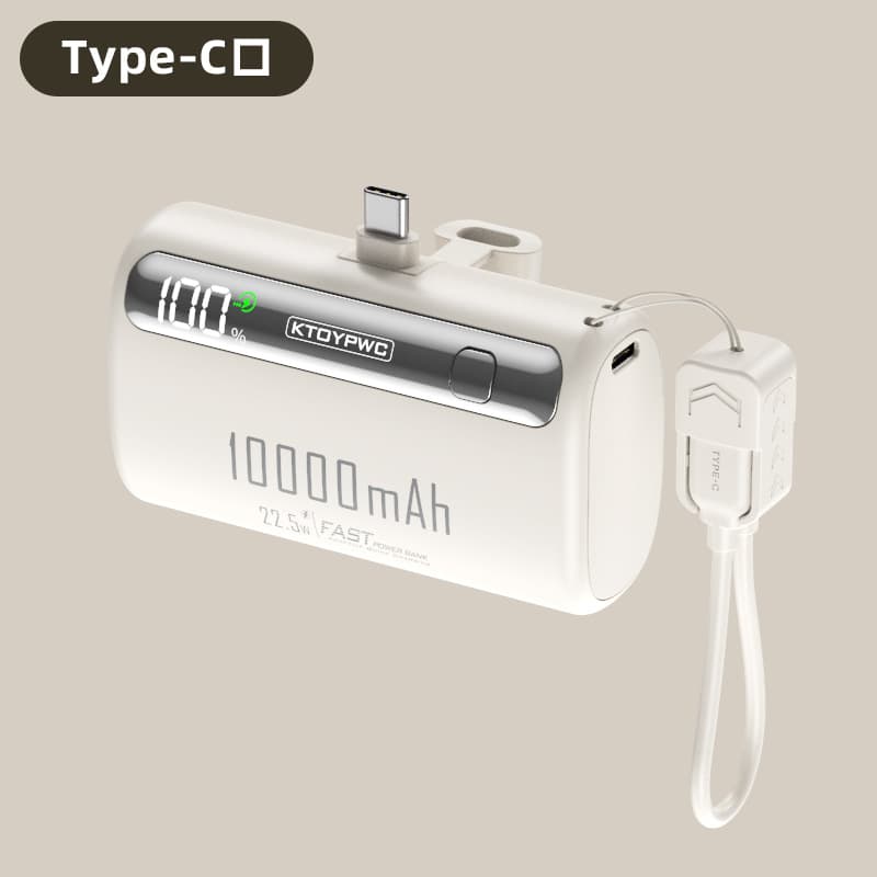 CCC Certified Cross-Border Best-Selling Mini Capsule Plug-In Power Bank Super Fast Charging 10000mAh Mobile Power