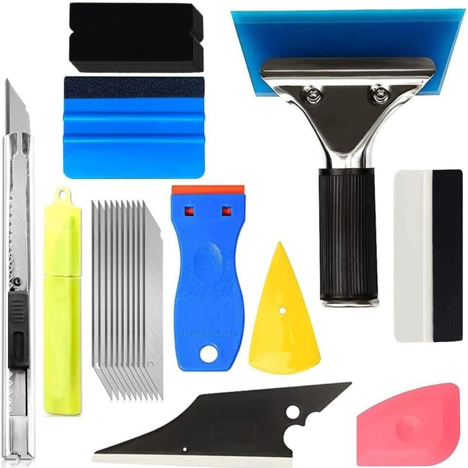 KNS car film tool set, special tool for car window solar film, beef tendon hard scraper cross-border 10-piece set