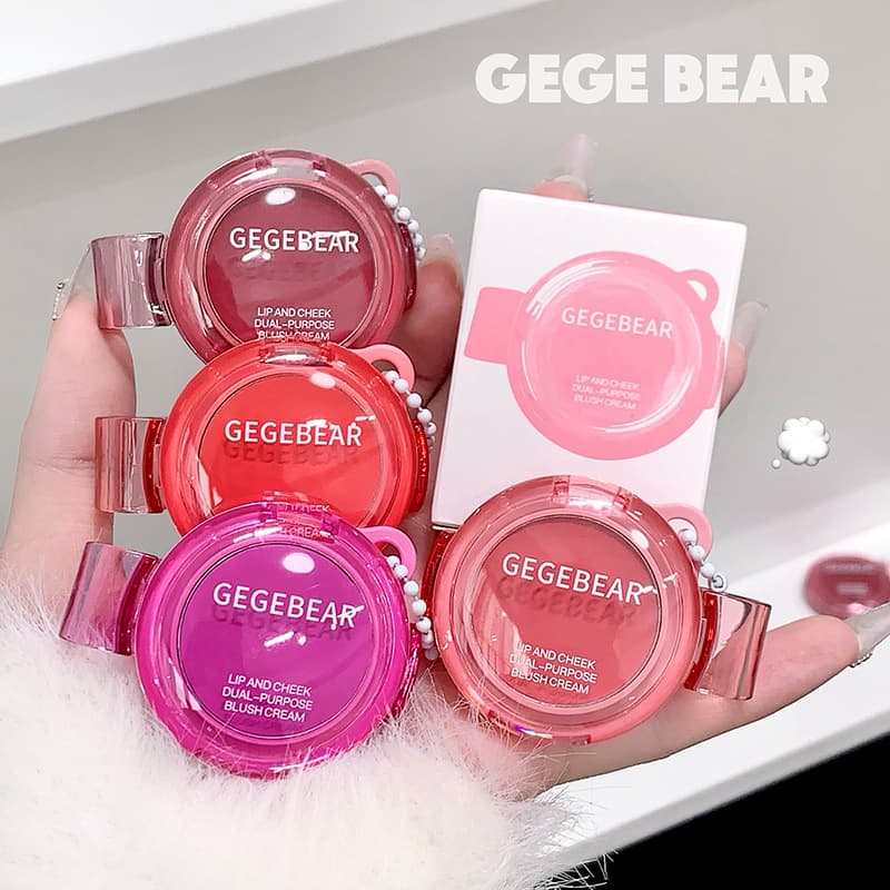 Gege Bear Gege bear lip and cheek dual-purpose blush cream beauty modification rouge cream cute student makeup