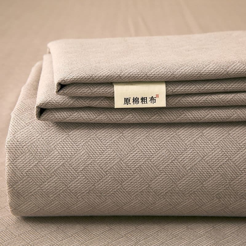 Super thick coarse cloth bed sheet single piece, all-cotton quilt cover, student dormitory linen summer mats, single/double three-piece set wholesale