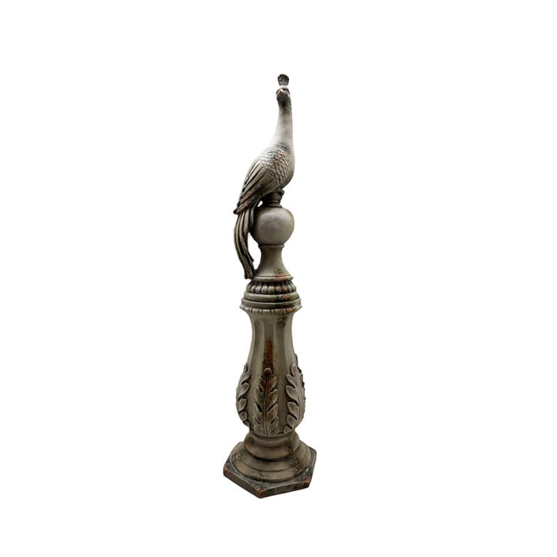 European Retro Peacock Column Top Decoration Full of Classical Manor Atmosphere Home Garden Fireplace Mantel Decoration
