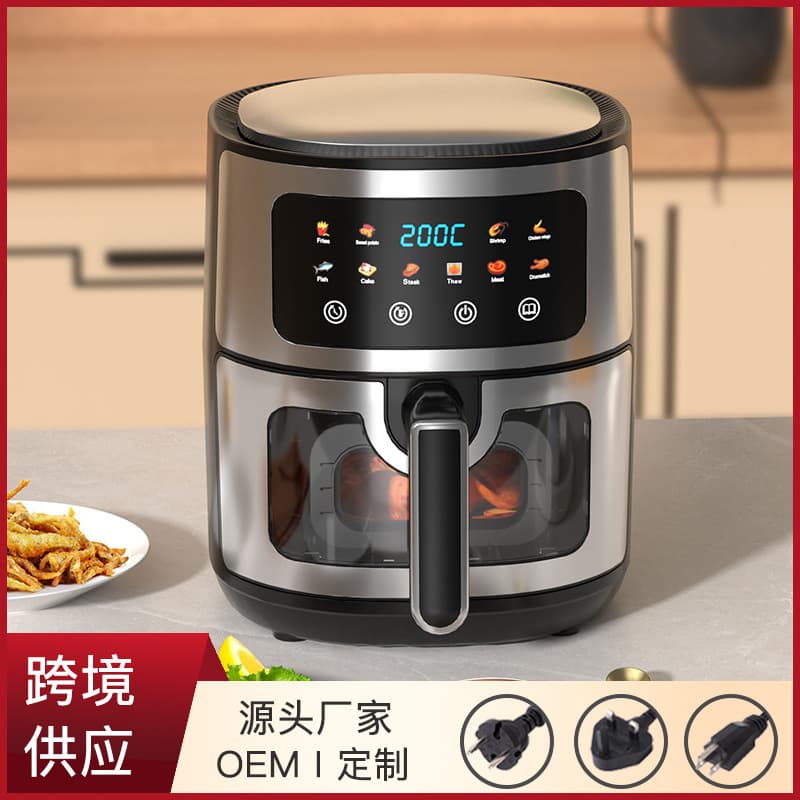AIRFRYER2026 new air fryer 8l household large capacity multi-functional customizable visual flip-free 110V
