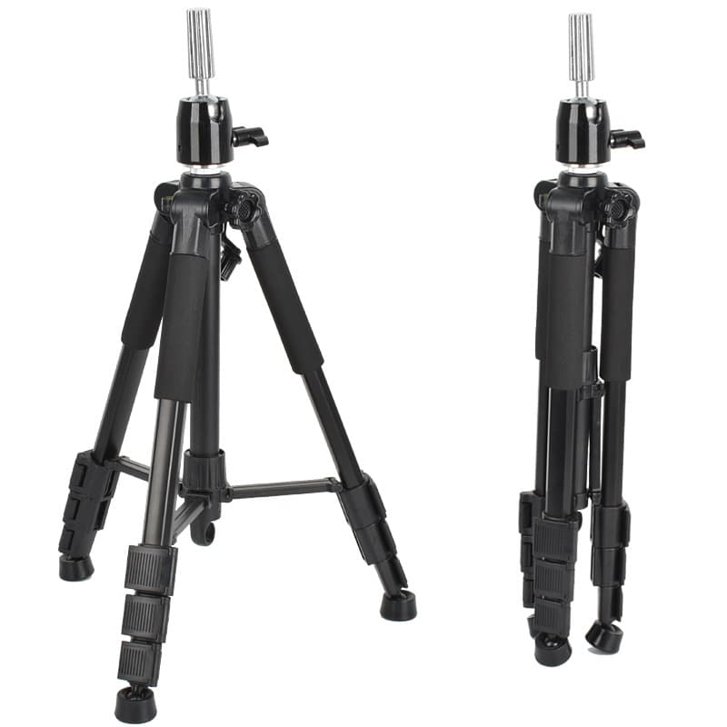 Hairdressing Mannequin Head Stand Tripod for Hair Cutting, Doll Head Tripod for Wig Practice