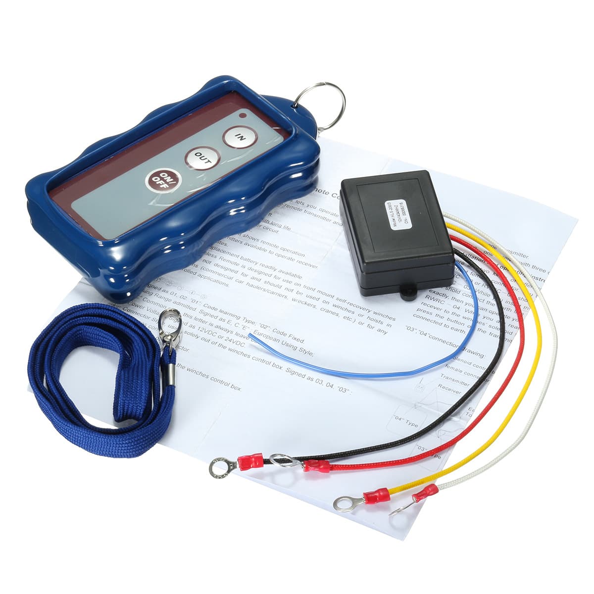 Electric winch relay, off-road winch controller, 12V winch control system, wireless switch