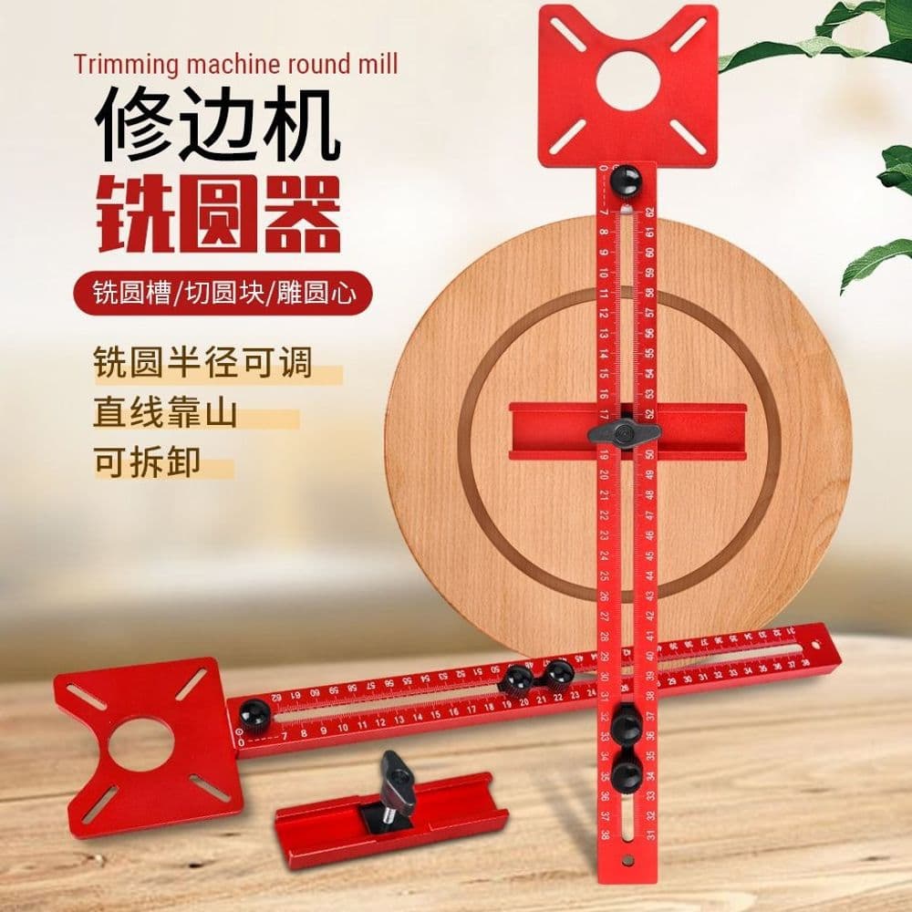 Woodworking Trimmer Stand Auxiliary Circle Cutting Tool Round Hole Slotting Positioning Fence Tool Circle Milling Tool