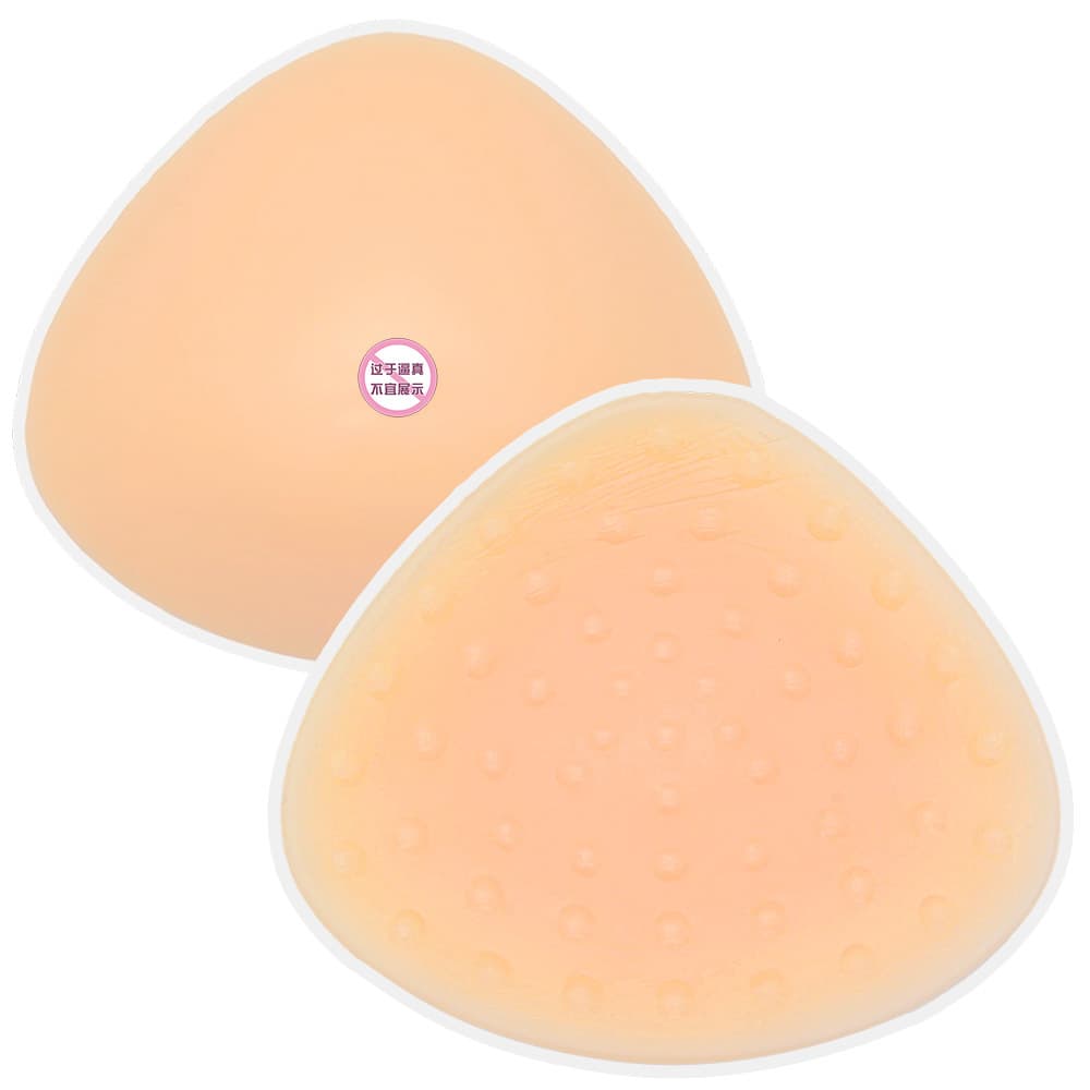 DTR-R Triangle Pearl Grain Breathable Silicone Breast Form Push-Up Bra Insert Fake Breast Underwear Wholesale Small Bust