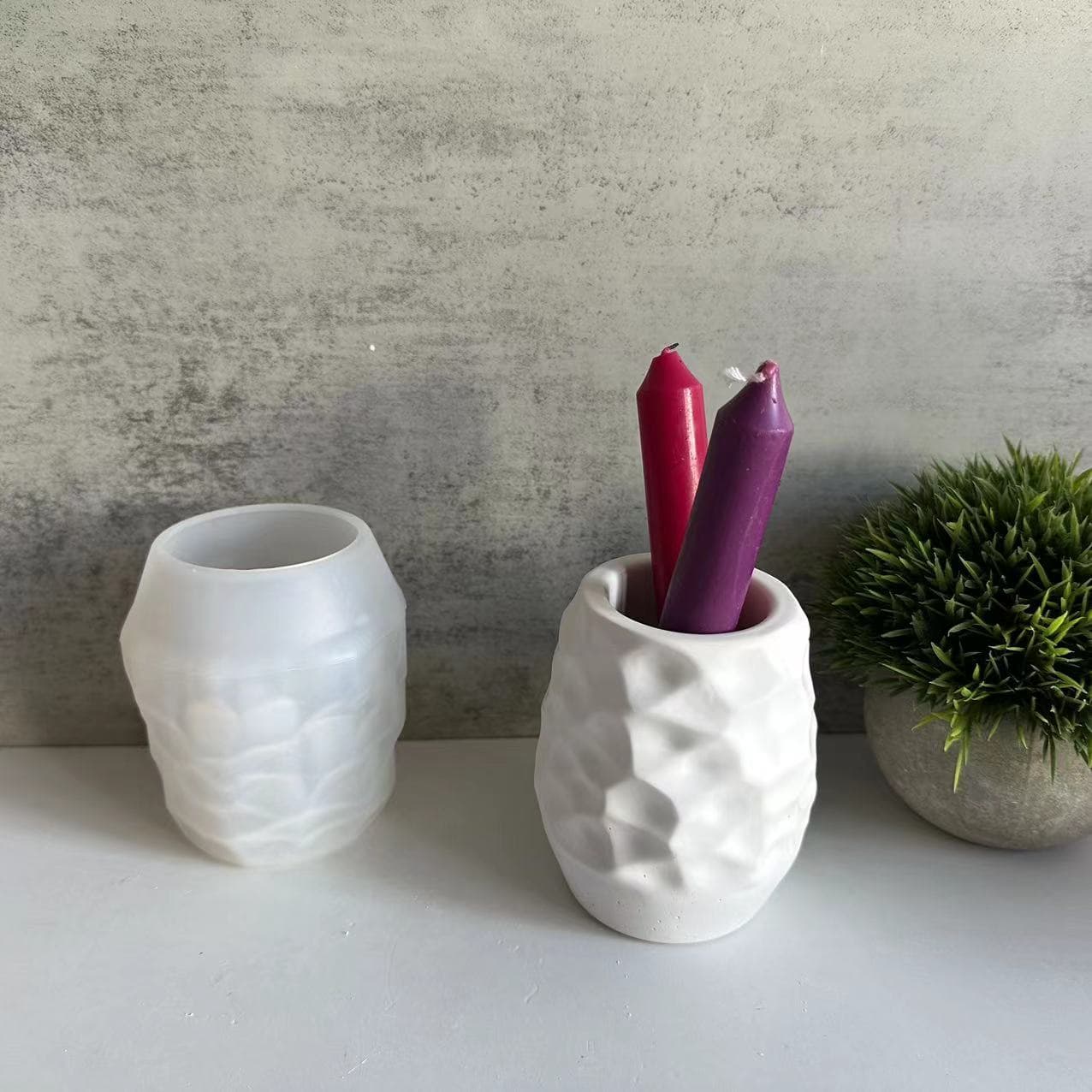 High Pen Holder Silicone Mold Vase Plaster Mold DIY Glue Mold Candle Cup Mold