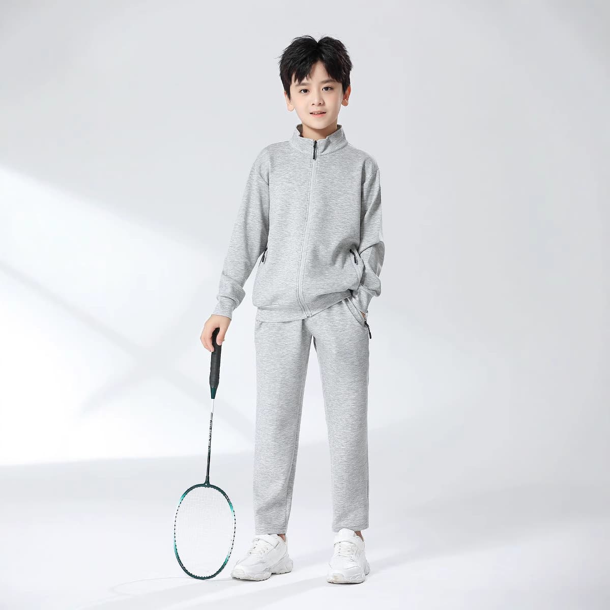 Youth Sport Leisure Children's Autumn/Winter Jacket, Fitness Running Cardigan Set, Air Fleece Fall Long Sleeve Outdoor Wear