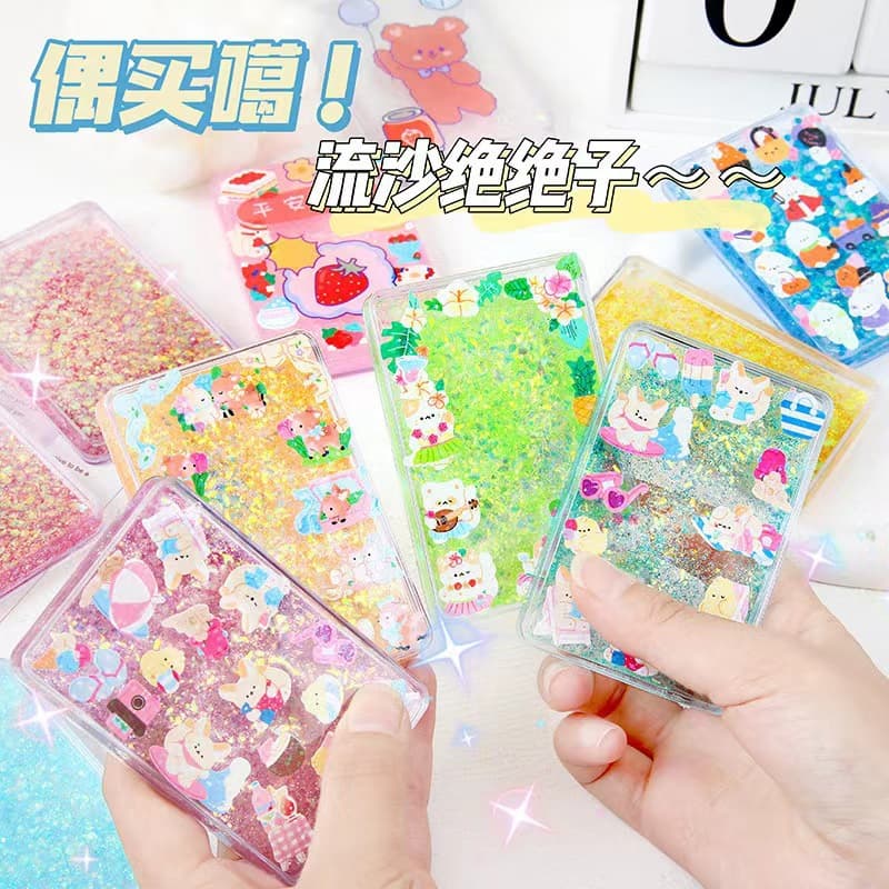 Sand-Flow Guca Wholesale Guca Disks and Bricks Acrylic Cute Pendants DIY Creative Handmade Sticker Sets