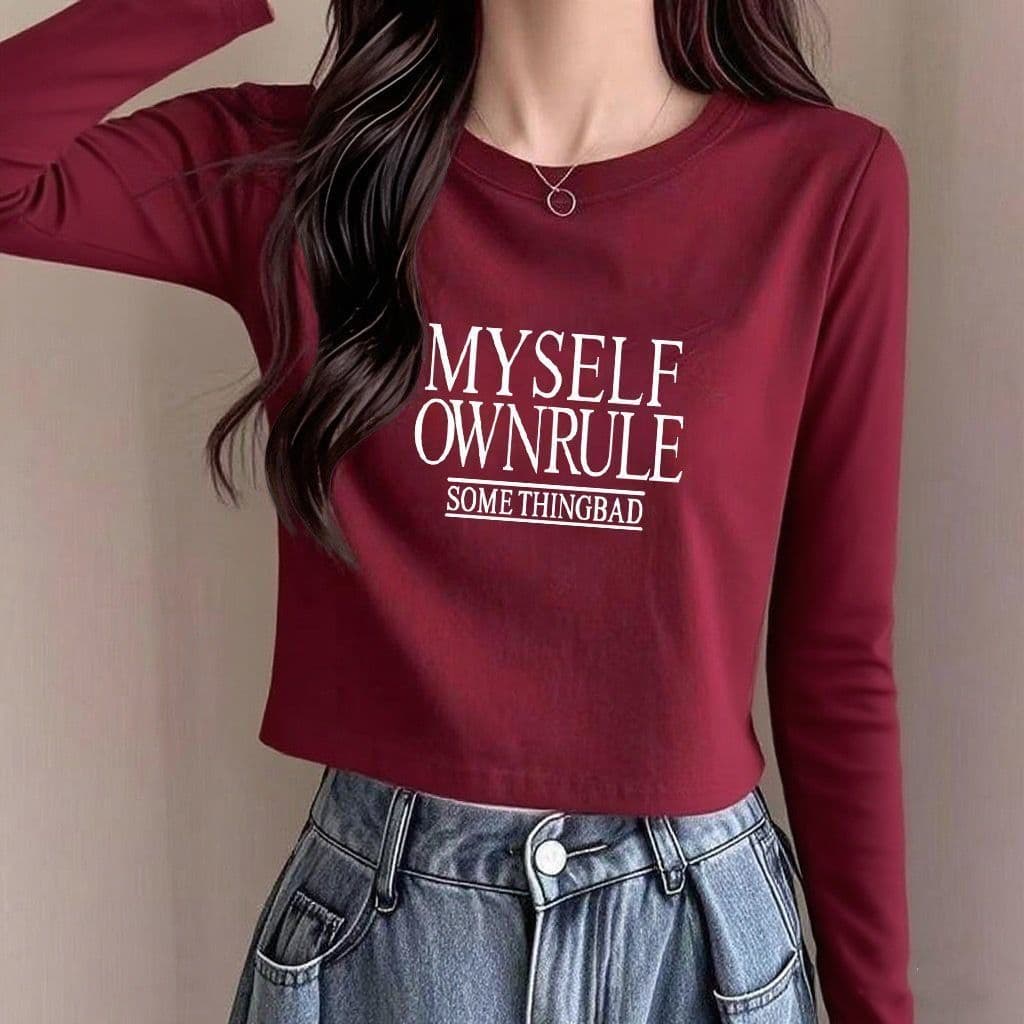 Cotton Long-sleeve Short Top for Women, Slimming and Versatile, Concealing Flaws, New Spring/Autumn Base Layer