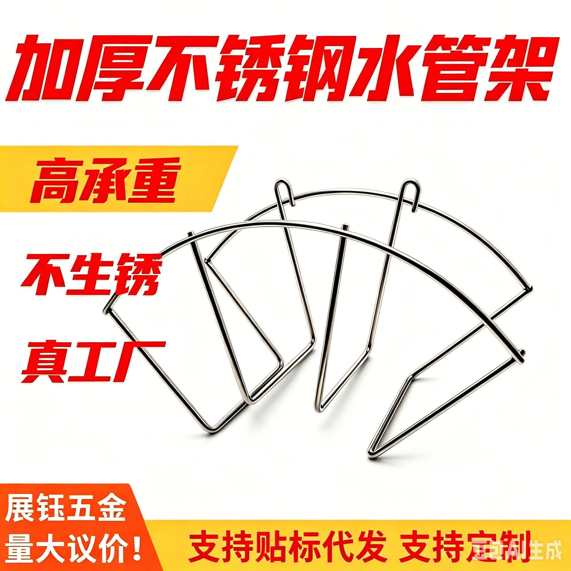 Genuine Factory Heavy-Duty Thickened 201 Stainless Steel Hose Storage Rack, Hole-Mounted Installation, Car Wash Hose Rack, Wire Rack