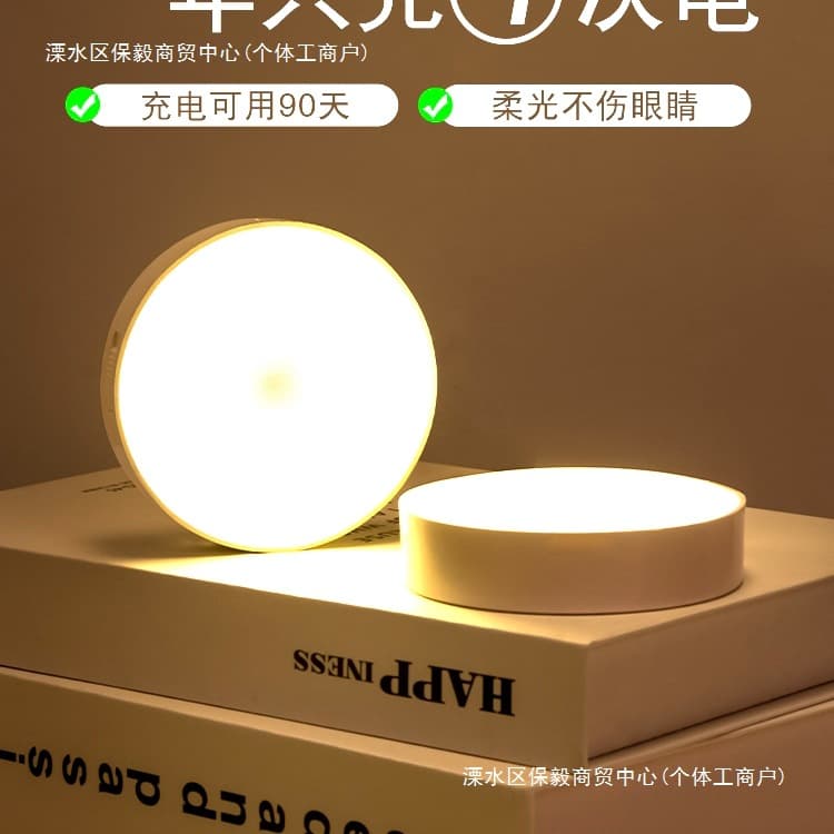 Automatic Human Body Sensor Night Light, Bedside Charging Night Light for Bedroom, Motion-Activated Toilet/Stair Night Light for Sleep