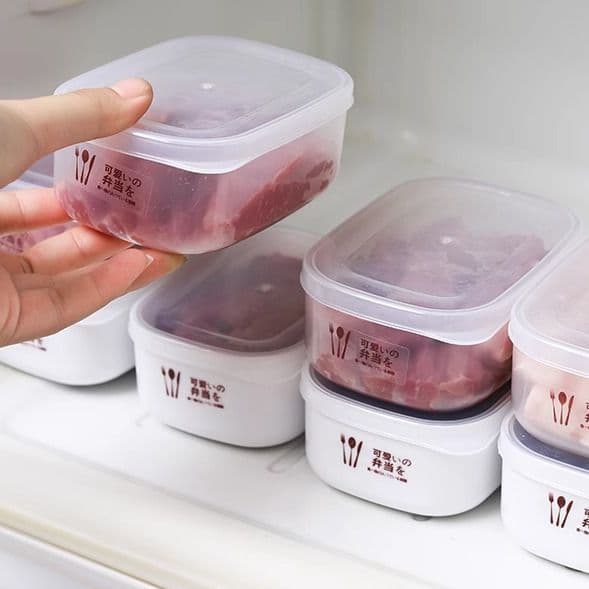 Freezer Organizer Bins Meat Partition Containers Food-Grade Refrigerator Storage Boxes for Freshness