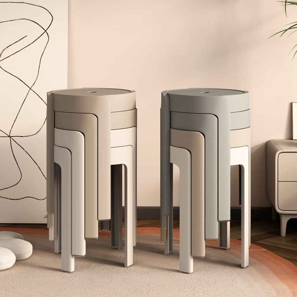 Thickened Plastic Stool Home Use Stackable Folding Dining Table Bench Long Sitting Comfortable Chair Windmill Stool Plastic Round Stool