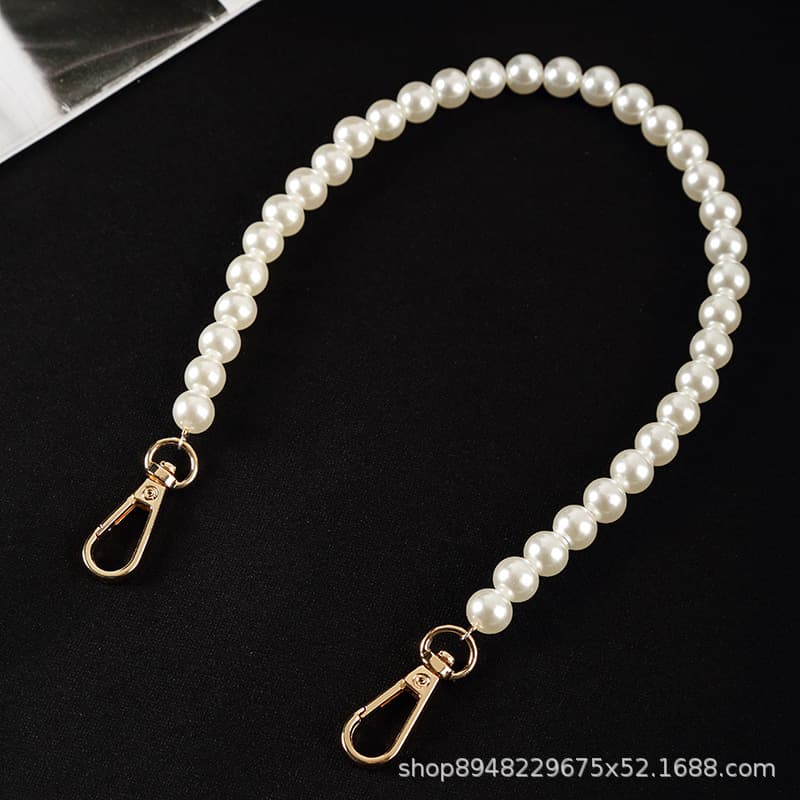 Bead bag chain hand chain ins glass water cup pearl chain mobile phone lanyard pearl bag strap short shoulder strap
