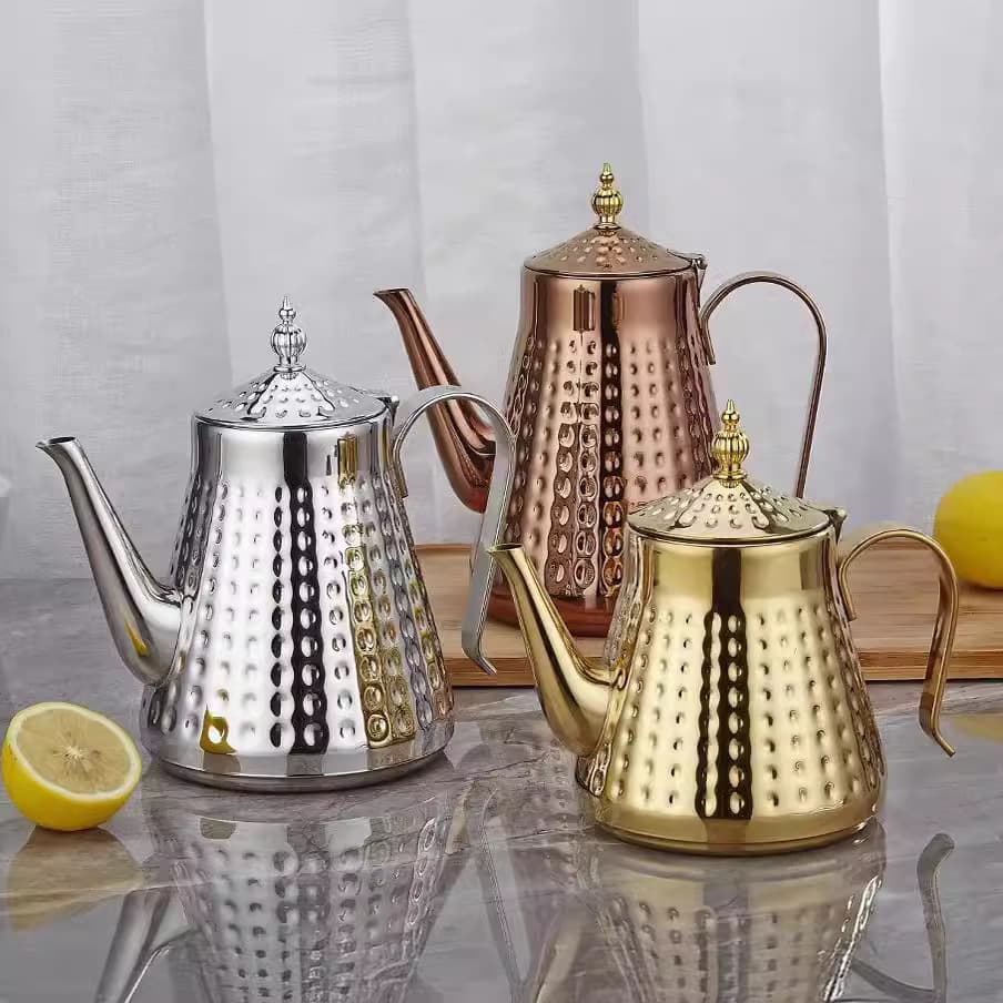 Factory wholesale stainless steel Middle East pot Arabic coffee pot home hotel teapot palace pot coffee pot