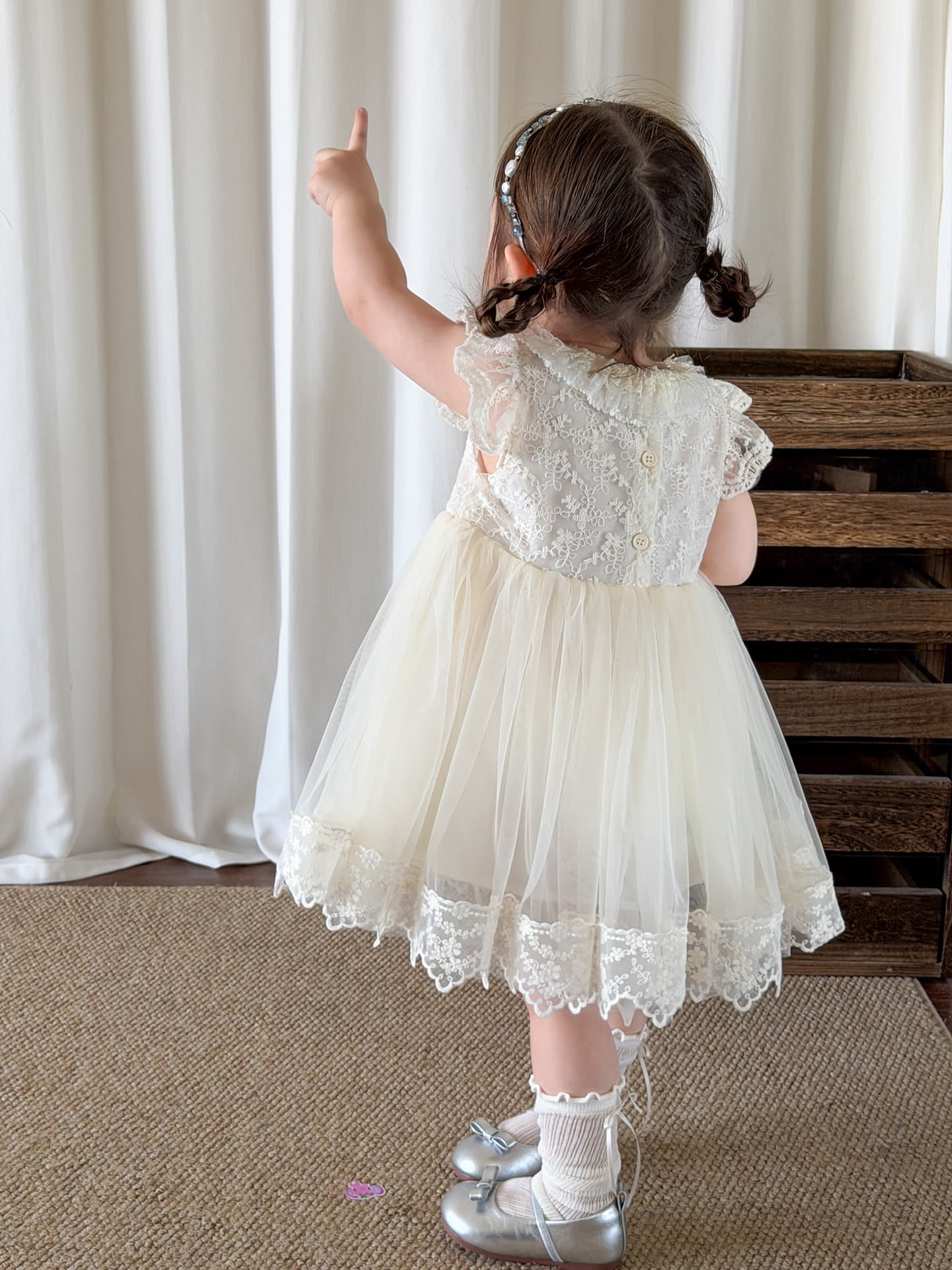 Zheli Kids Girls Dress Summer Thin 2026 French Style Children Princess Dress A-Class Toddler Baby Girl Gown