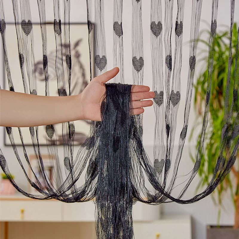 Factory Wholesale Heart-Shaped Curtain Love Tassel Curtain Suitable for Door Curtain Hanging Curtain Living Room Bedroom Partition Curtain