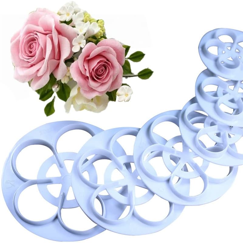 5-piece ROSE fondant cake mold ROSE cutter for fondant cake