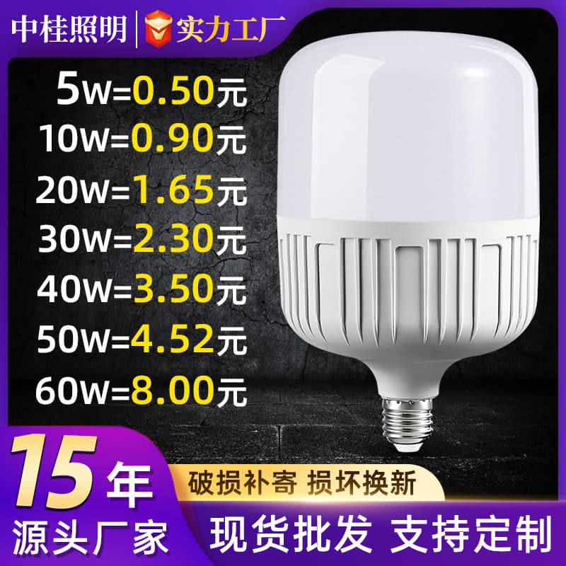 LED bulb energy saving E27 screw bulb household energy saving super bright bulb high power LED bulb manufacturer wholesale